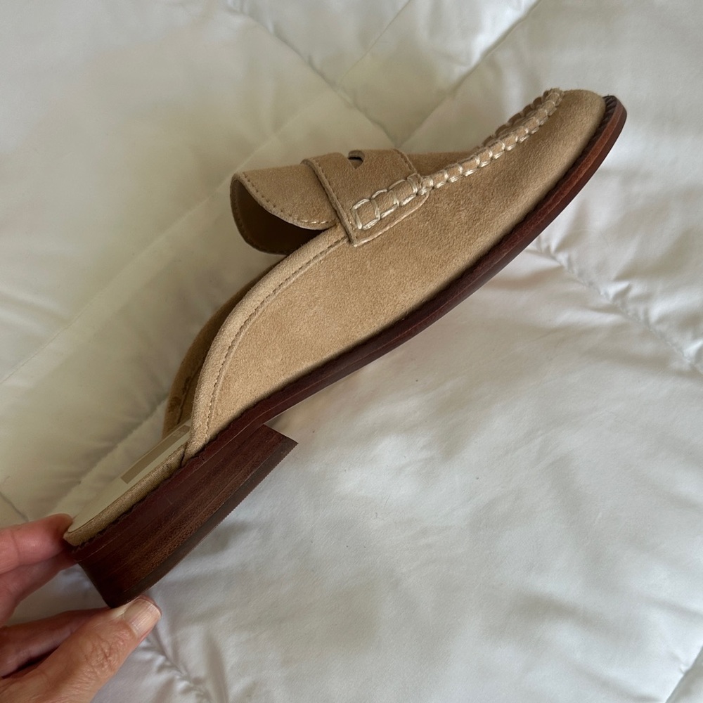 Dolce Vita Women's Tan Suede Penny Loafer Mules - Picture 3 of 5